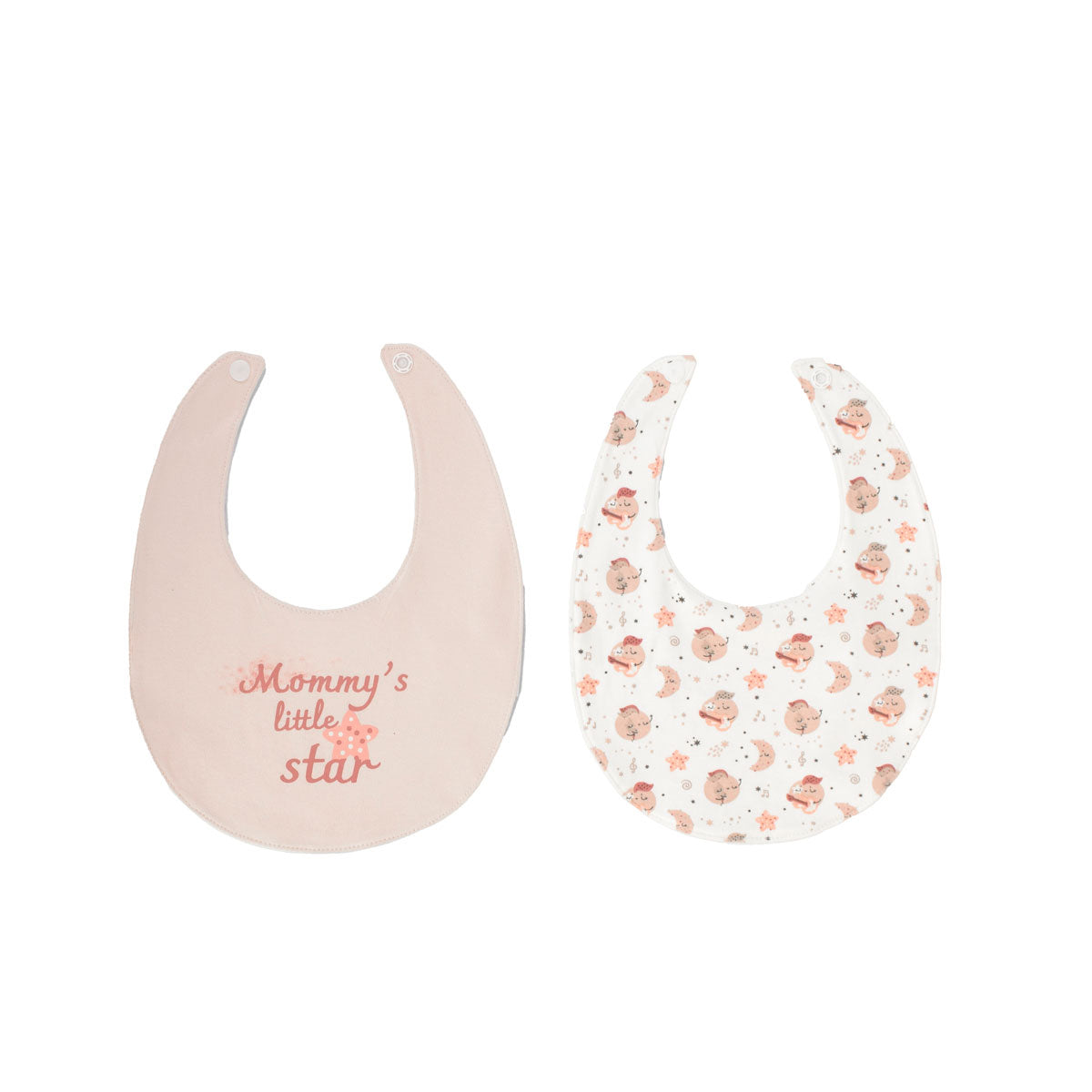 Junior Printed Bib Musical Moon 2 PCS